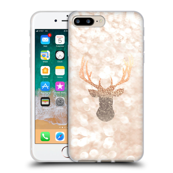 Monika Strigel Champagne Gold Deer Soft Gel Case for Apple iPhone 7 Plus / iPhone 8 Plus