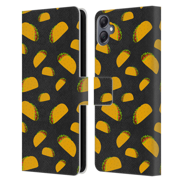 PLdesign Food Patterns Cool Fun Taco Leather Book Wallet Case Cover For Samsung Galaxy A05