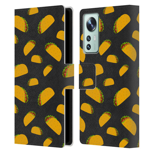 PLdesign Food Patterns Cool Fun Taco Leather Book Wallet Case Cover For Xiaomi 12