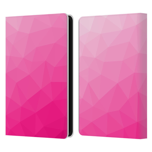 PLdesign Geometric Patterns Hot Pink Gradient Mesh Leather Book Wallet Case Cover For Amazon Kindle Paperwhite 5 (2021)