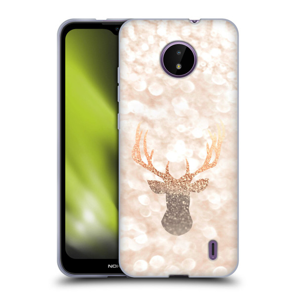 Monika Strigel Champagne Gold Deer Soft Gel Case for Nokia C10 / C20