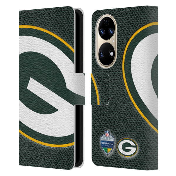 NFL 2024 International Games São Paulo Packers Leather Book Wallet Case Cover For Huawei P50