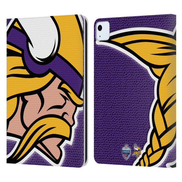 NFL 2024 International Games London Vikings Leather Book Wallet Case Cover For Apple iPad Air 11 2020/2022/2024