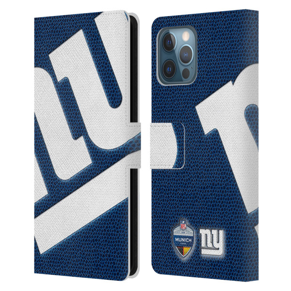 NFL 2024 International Games Munich Giants Leather Book Wallet Case Cover For Apple iPhone 12 Pro Max