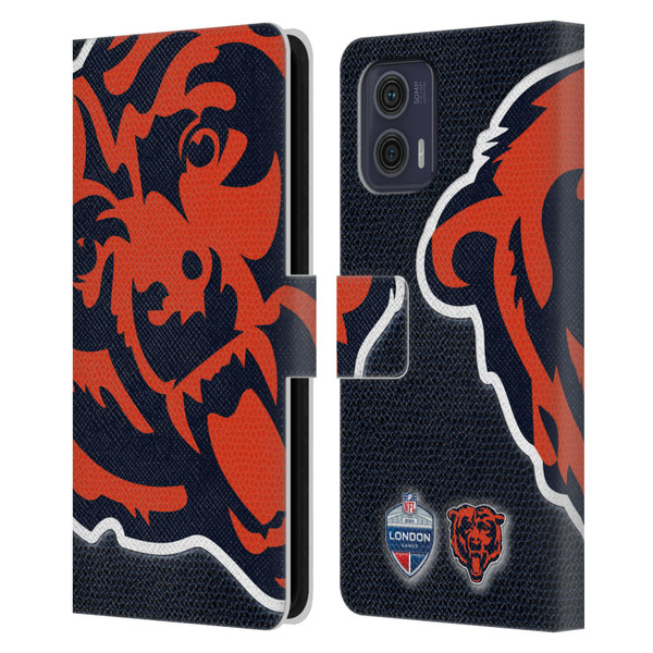 NFL 2024 International Games London Bears Leather Book Wallet Case Cover For Motorola Moto G73 5G