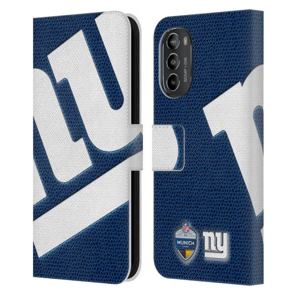 NFL 2024 International Games Munich Giants Leather Book Wallet Case Cover For Motorola Moto G82 5G
