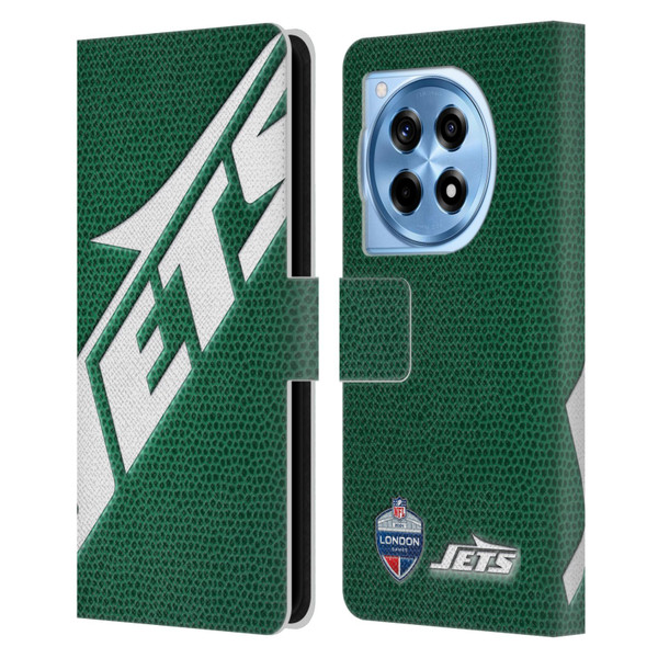 NFL 2024 International Games London Jets Leather Book Wallet Case Cover For OnePlus 12R