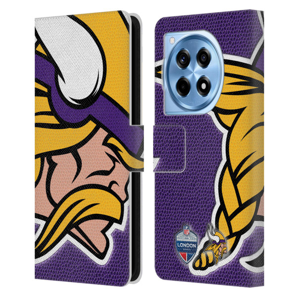 NFL 2024 International Games London Vikings Leather Book Wallet Case Cover For OnePlus 12R