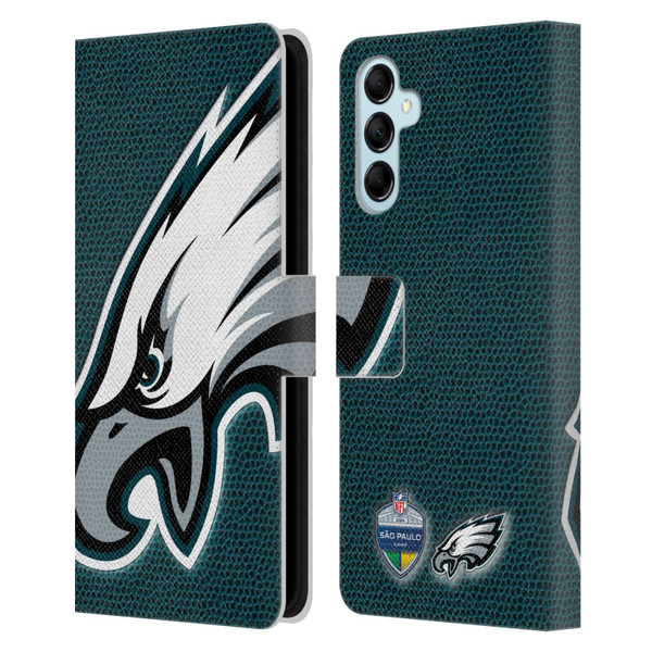 NFL 2024 International Games São Paulo Eagles Leather Book Wallet Case Cover For Samsung Galaxy M14 5G