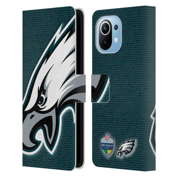 NFL 2024 International Games São Paulo Eagles Leather Book Wallet Case Cover For Xiaomi Mi 11
