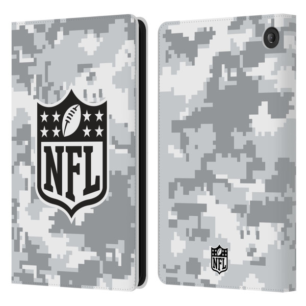 NFL Shield Digital Camouflage Leather Book Wallet Case Cover For Amazon Fire 7 2022
