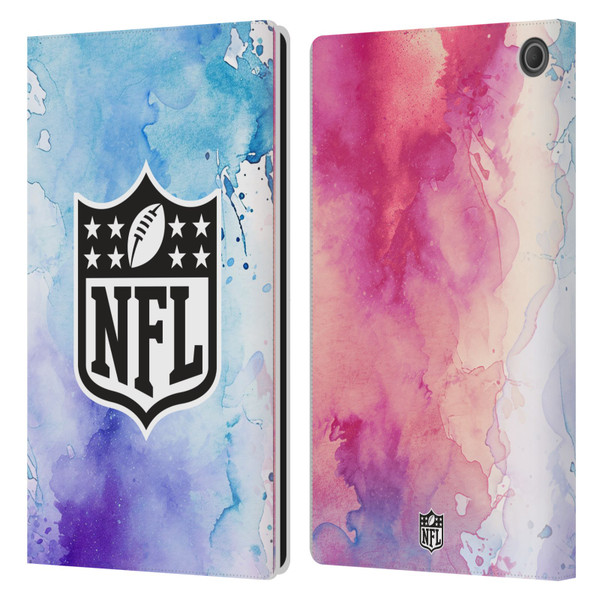 NFL Shield Watercolor Leather Book Wallet Case Cover For Amazon Fire Max 11 2023