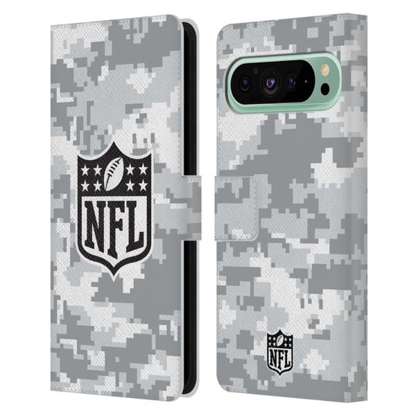NFL Shield Digital Camouflage Leather Book Wallet Case Cover For Google Pixel 9 Pro XL