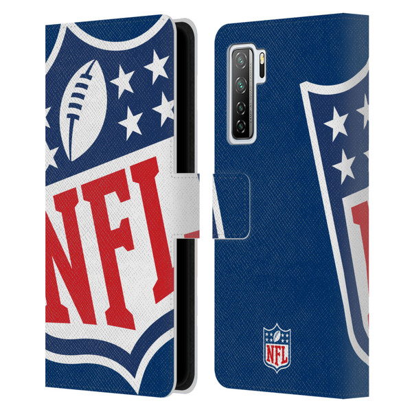 NFL Shield Oversized Leather Book Wallet Case Cover For Huawei Nova 7 SE/P40 Lite 5G