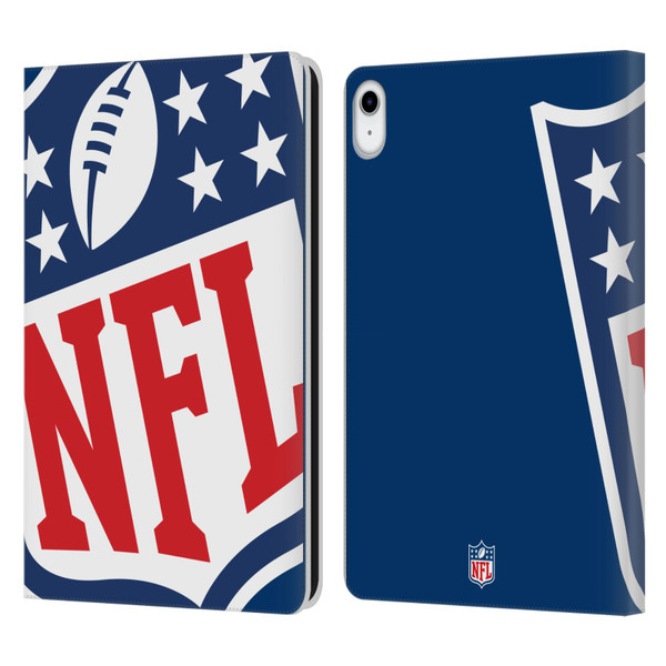 NFL Shield Oversized Leather Book Wallet Case Cover For Apple iPad 10.9 2022/2025