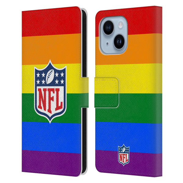 NFL Shield Pride Leather Book Wallet Case Cover For Apple iPhone 14 Plus