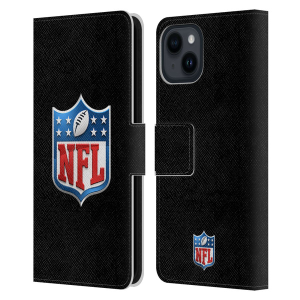 NFL Shield 3D Leather Book Wallet Case Cover For Apple iPhone 15
