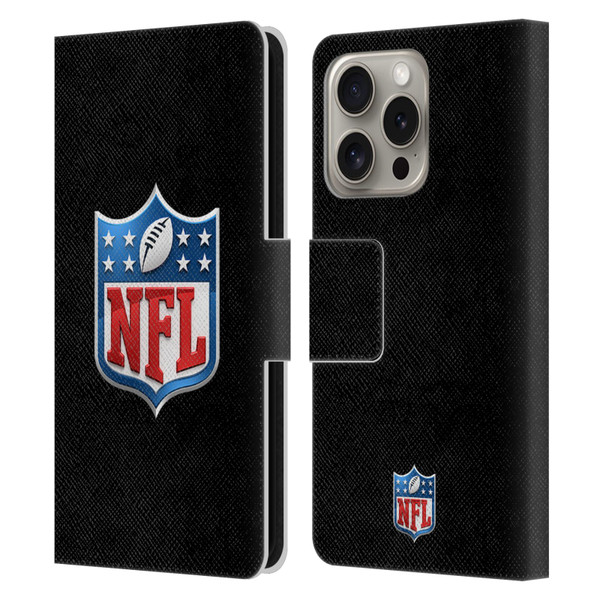 NFL Shield 3D Leather Book Wallet Case Cover For Apple iPhone 16 Pro
