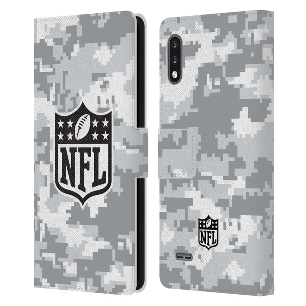 NFL Shield Digital Camouflage Leather Book Wallet Case Cover For LG K22
