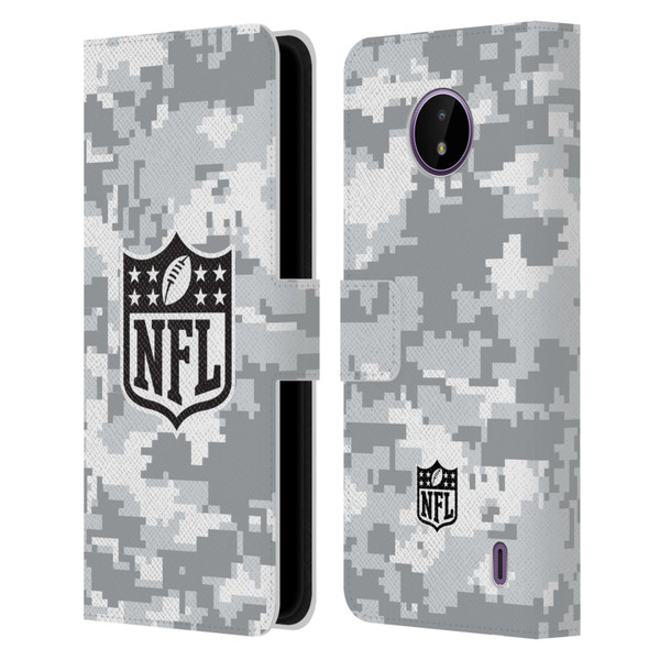 NFL Shield Digital Camouflage Leather Book Wallet Case Cover For Nokia C10 / C20