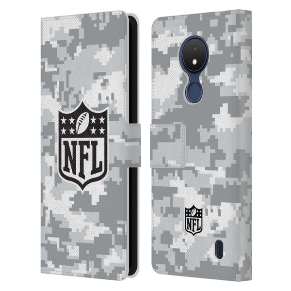 NFL Shield Digital Camouflage Leather Book Wallet Case Cover For Nokia C21