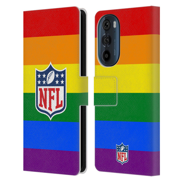 NFL Shield Pride Leather Book Wallet Case Cover For Motorola Edge 30
