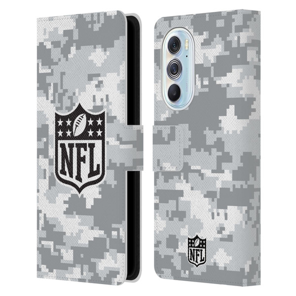 NFL Shield Digital Camouflage Leather Book Wallet Case Cover For Motorola Edge X30