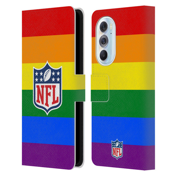 NFL Shield Pride Leather Book Wallet Case Cover For Motorola Edge X30