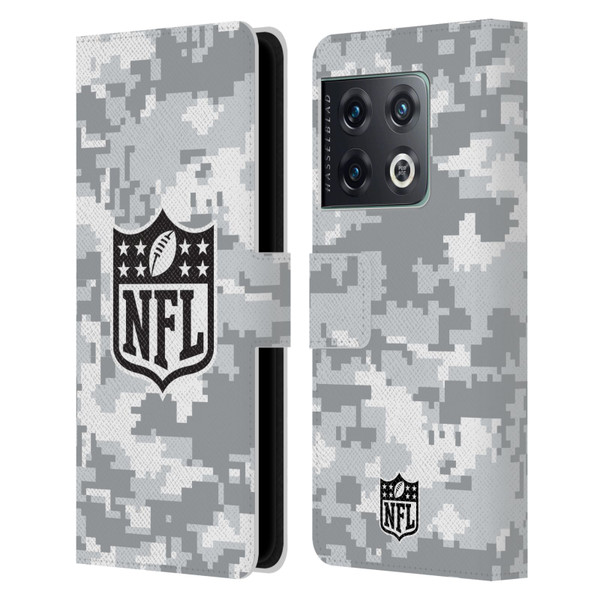 NFL Shield Digital Camouflage Leather Book Wallet Case Cover For OnePlus 10 Pro