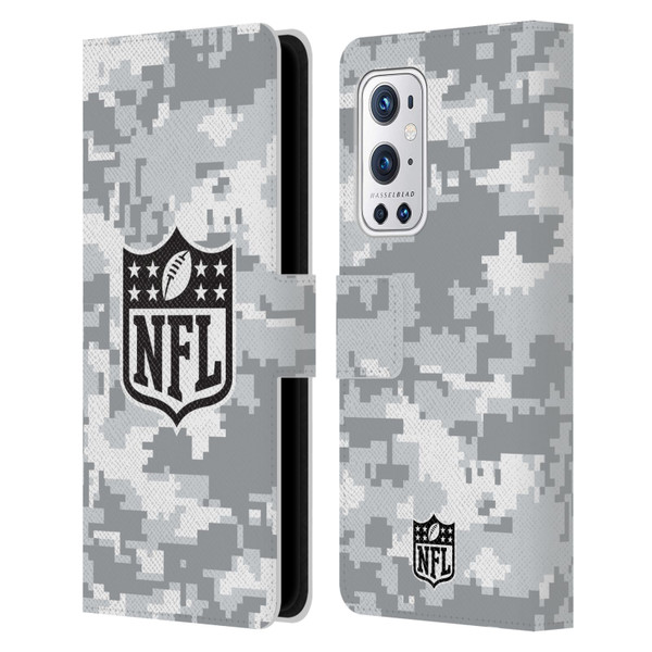 NFL Shield Digital Camouflage Leather Book Wallet Case Cover For OnePlus 9 Pro