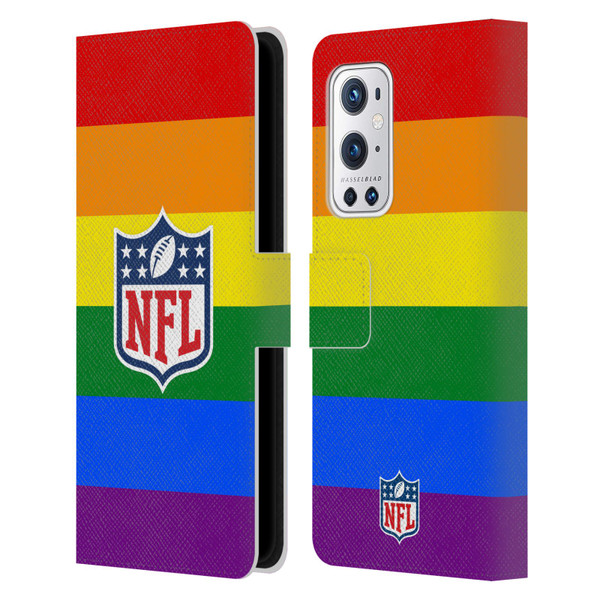 NFL Shield Pride Leather Book Wallet Case Cover For OnePlus 9 Pro