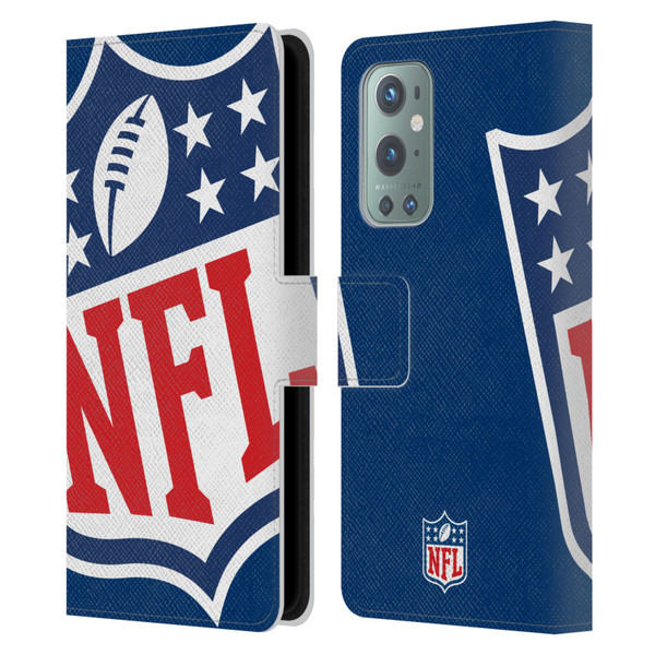 NFL Shield Oversized Leather Book Wallet Case Cover For OnePlus 9