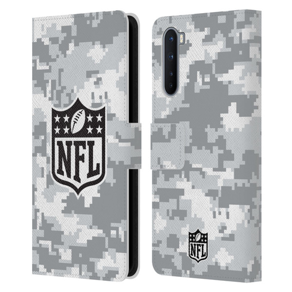 NFL Shield Digital Camouflage Leather Book Wallet Case Cover For OnePlus Nord 5G