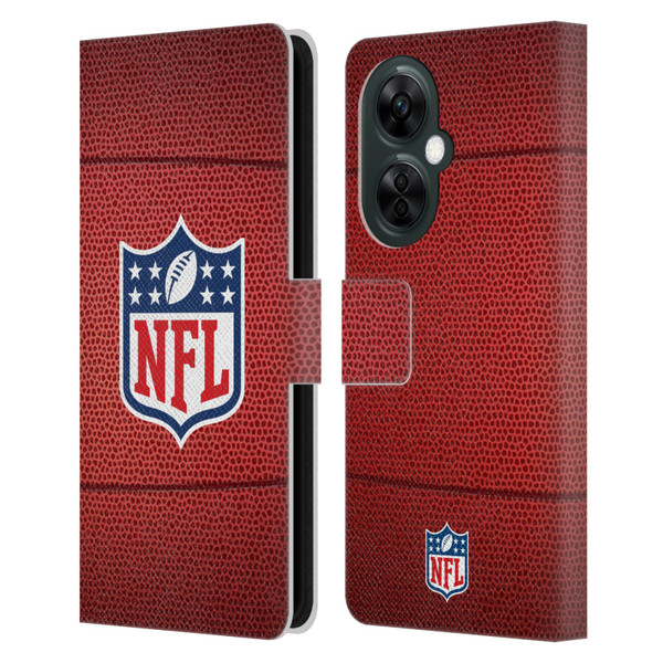 NFL Shield Football Leather Book Wallet Case Cover For OnePlus Nord CE 3 Lite 5G