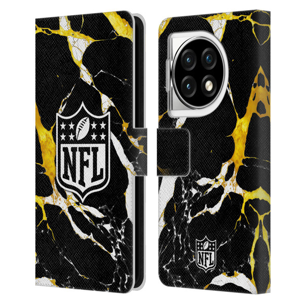 NFL Shield Marble Leather Book Wallet Case Cover For OPPO OnePlus Ace 3 5G