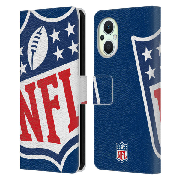 NFL Shield Oversized Leather Book Wallet Case Cover For OPPO Reno8 Lite