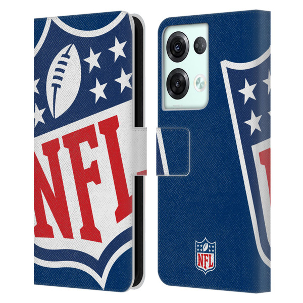 NFL Shield Oversized Leather Book Wallet Case Cover For OPPO Reno8 Pro