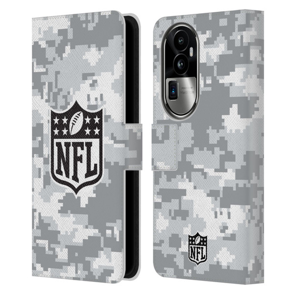 NFL Shield Digital Camouflage Leather Book Wallet Case Cover For OPPO Reno10 Pro+