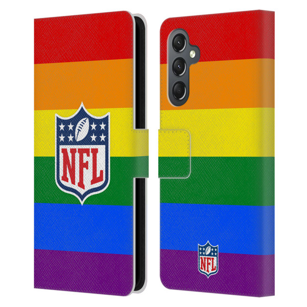 NFL Shield Pride Leather Book Wallet Case Cover For Samsung Galaxy A25 5G