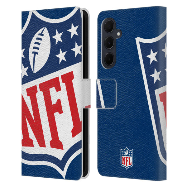 NFL Shield Oversized Leather Book Wallet Case Cover For Samsung Galaxy A35 5G