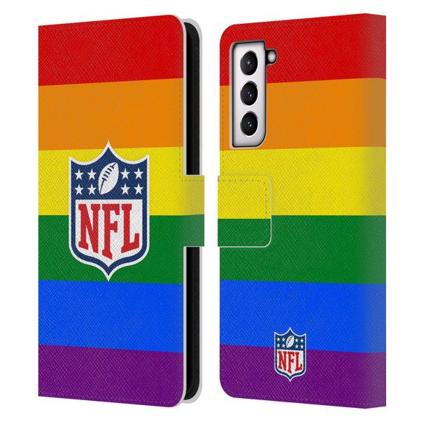 NFL Shield Pride Leather Book Wallet Case Cover For Samsung Galaxy S21 5G