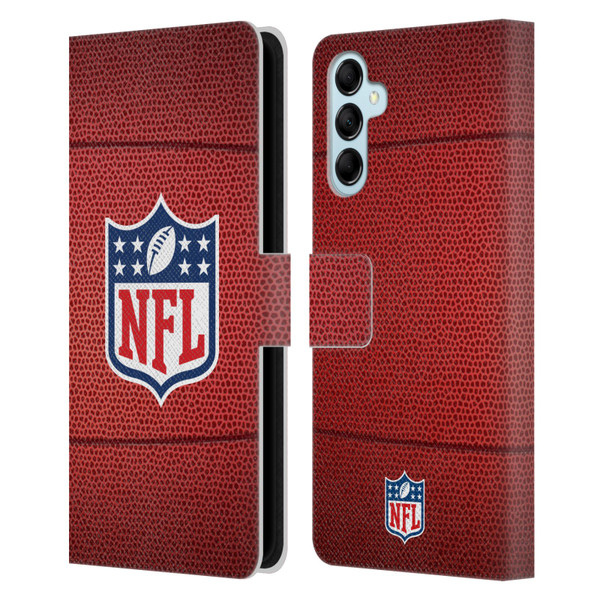 NFL Shield Football Leather Book Wallet Case Cover For Samsung Galaxy M14 5G