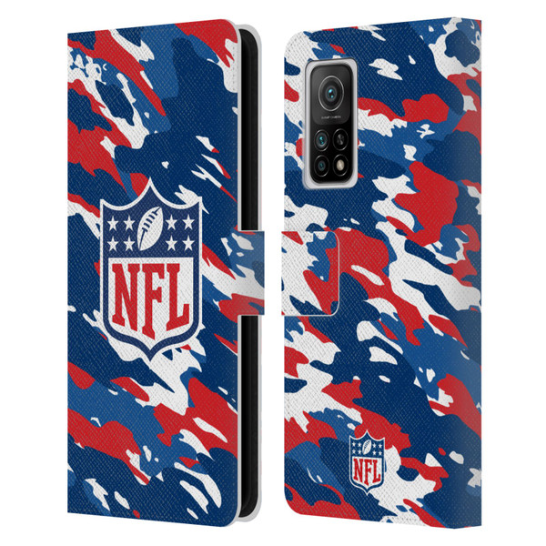 NFL Shield Camouflage Leather Book Wallet Case Cover For Xiaomi Mi 10T 5G