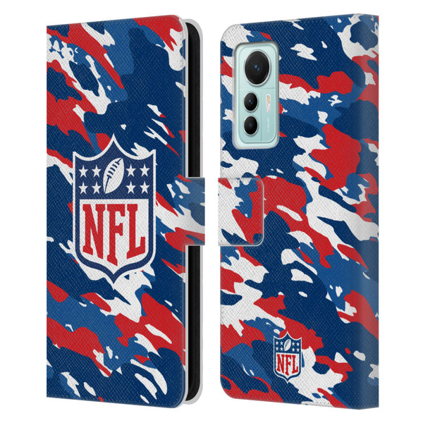 NFL Shield Camouflage Leather Book Wallet Case Cover For Xiaomi 12 Lite