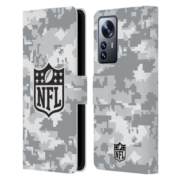 NFL Shield Digital Camouflage Leather Book Wallet Case Cover For Xiaomi 12 Pro