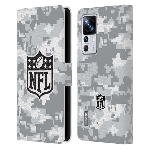 NFL Shield Digital Camouflage Leather Book Wallet Case Cover For Xiaomi 12T Pro