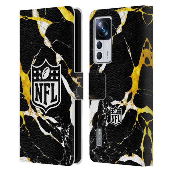 NFL Shield Marble Leather Book Wallet Case Cover For Xiaomi 12T Pro
