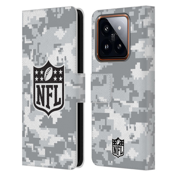 NFL Shield Digital Camouflage Leather Book Wallet Case Cover For Xiaomi 14