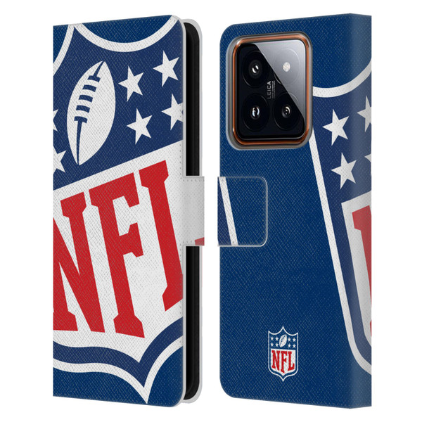 NFL Shield Oversized Leather Book Wallet Case Cover For Xiaomi 14