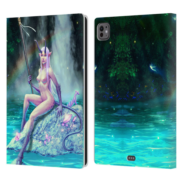 Christos Karapanos Key Art The Waterfall Leather Book Wallet Case Cover For Apple iPad Pro 11 M4 2024